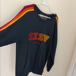 Aviator Nation Dark Sweatshirt with Vibrant Graphic